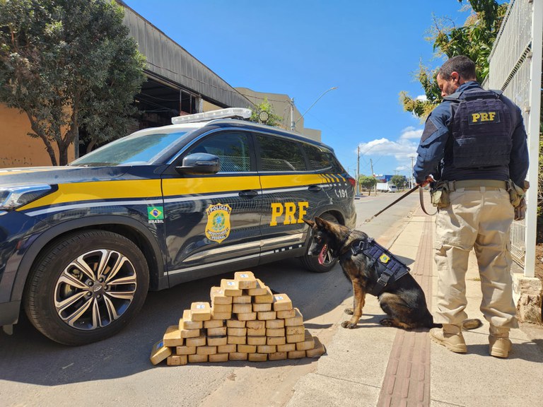 PRF apreende 50 tabletes de cocaína em Baixo Guandu durante fiscalização