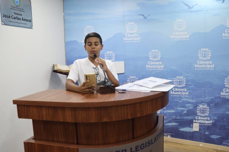 Jovem de 11 anos de Cachoeiro tem projeto aprovado no “Câmara Mirim 2025”