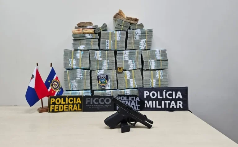 PF apreende mais de R$ 1,5 milhão em espécie e prende grupo por lavagem de dinheiro em Linhares