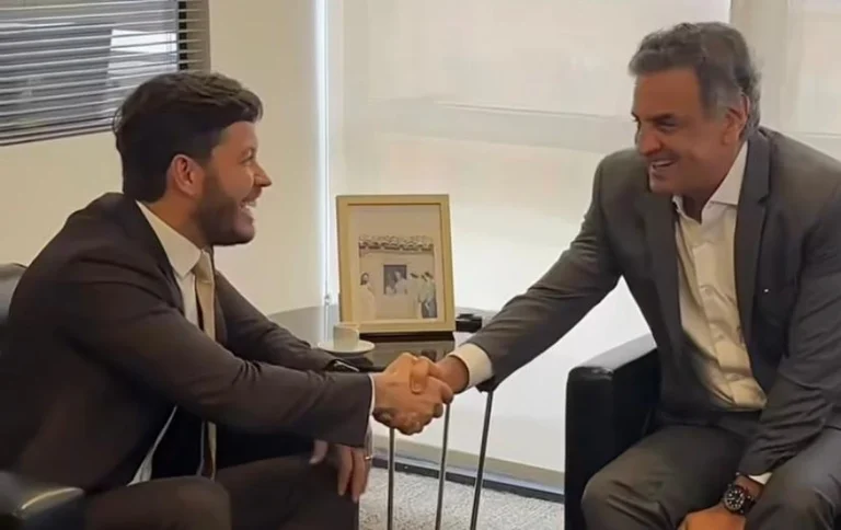 Encontro entre Arnaldinho Borgo e Aécio Neves em Brasília levanta especulações sobre 2026 no Espírito Santo