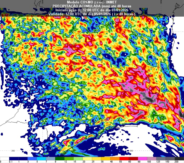 ES recebe alerta vermelho para chuvas intensas neste domingo